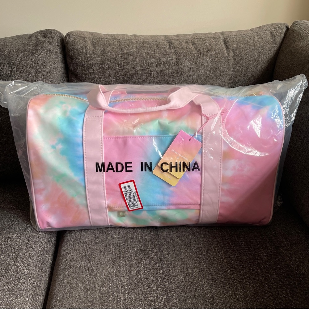 Stoney Clover Lane x Target rainbow tie-dye duffel bag